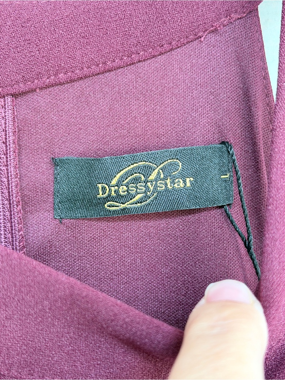 NWT Dressystar Burgundy High Neck Halter High-Low Dress - Size Large - Picture 3 of 6